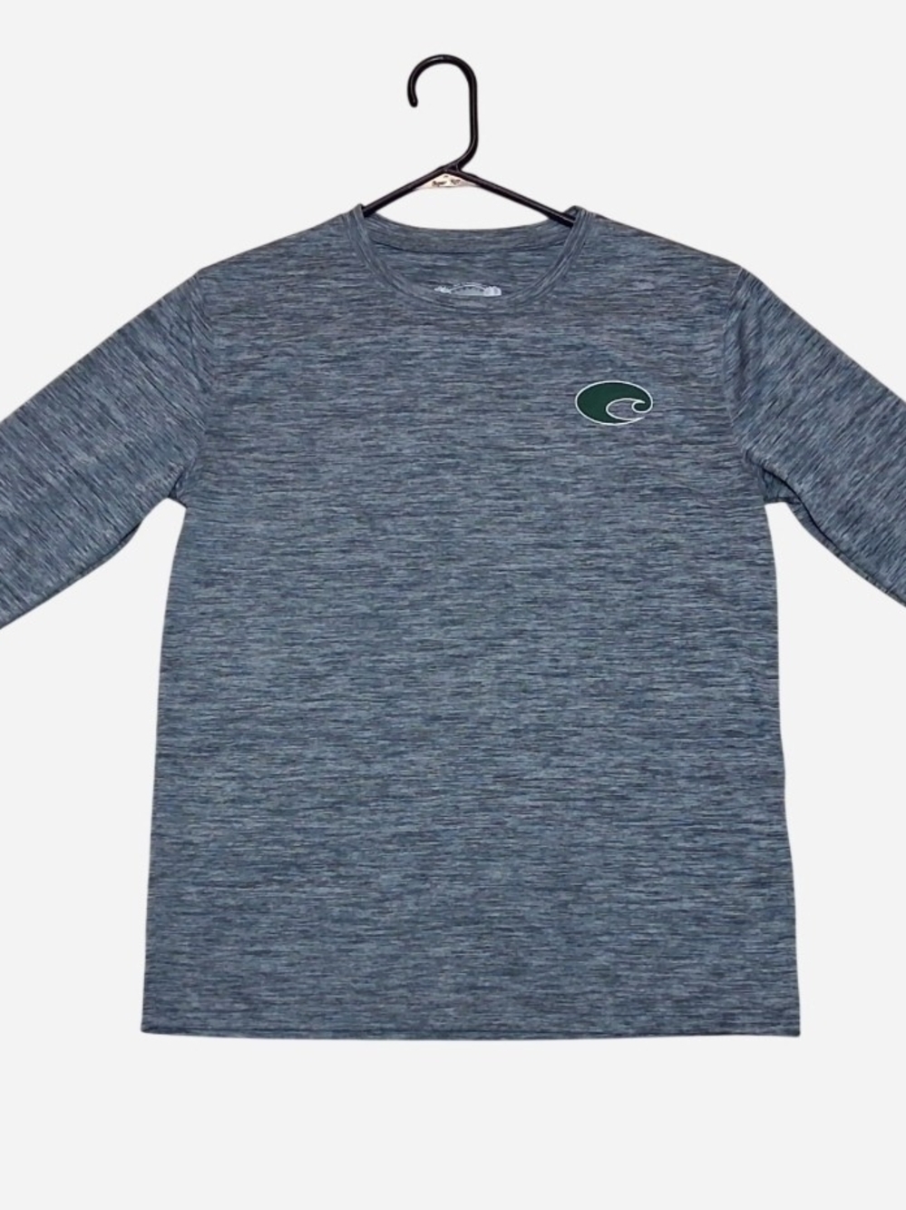 Costa Men's Heathered Grey Long-Sleeve Performance Tee